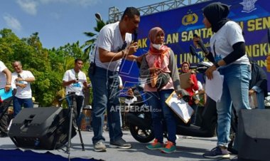 Hari Lalu Lintas Bhayangkara ke 67, Polres Tulungagung Gelar Berbagai Lomba dan Jalan Sehat