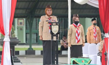 Pimpin Apel Wawasan Kebangsaan dan Bela Negara Kwarda Jatim, Ini Pesan Khofifah