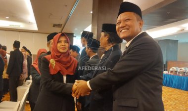 Pesan Bawaslu Usai Lantik 78 Anggota Panwascam se Kabupaten Kediri