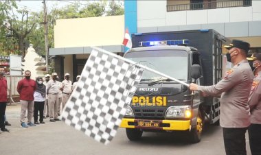 Polres Tulungagung Kirimkan Bantuan Logistik ke Cianjur, untuk Korban Gempa Bumi