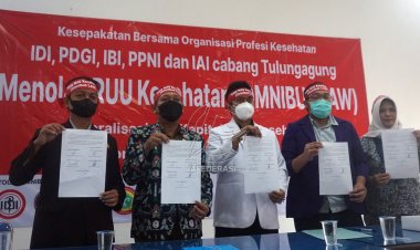 Dinilai Korbankan Kesehatan Masyarakat, IDI dan Organisasi Profesi Kesehatan Tulungagung Tolak RUU Kesehatan (Omnibus Law)