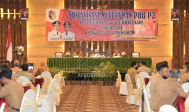 Bupati Tulungagung Buka Sosialisasi Ketetapan PBB- P2 Tahun 2023