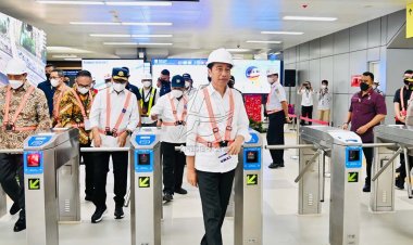 Produksi Dalam Negeri, Jokowi Tinjau Perkembangan Pembangunan LRT