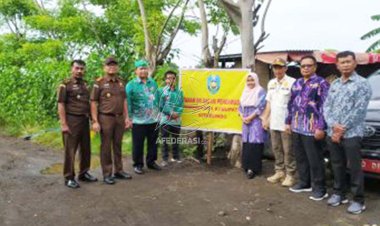 Titik Perbatasan ex Perusda Banongan di Pasang Papan Nama