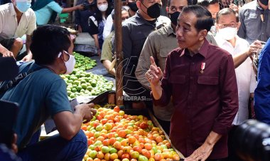 Kunker ke Sulawesi Utara, Jokowi Cek Harga Sembako di Pasar Airmadidi Minahasa Utara