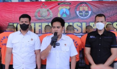 Polres Kediri Amankan 20 Tersangka dari 17 Kasus Kriminalitas Dalam Operasi Pekat