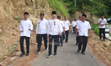 Tinjau Infrastruktur, Bupati Arifin Ajak Warga Turut Serta Menjaga