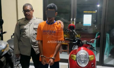 Apes! Pencuri di Kediri Ditangkap Saat Ambil Motornya yang Tertinggal di TKP