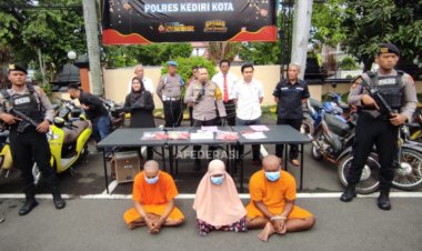 30 Kali Beraksi, Pasutri Pelaku Curanmor di Kediri Diringkus Polisi