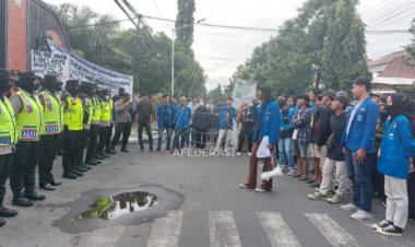 PMII Kediri Demo Tolak Perpanjangan Masa Jabatan Kades