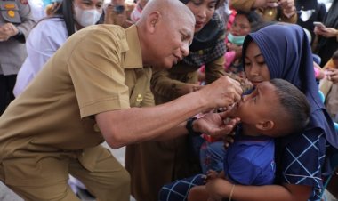 Hari ke-2, Program Vaksinasi Polio  Asahan Capai 20 Persen