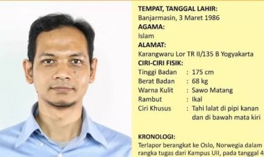 Dosen UII Hilang Usai Tugas Di Norwegia, Terlacak Masuk Amerika Serikat