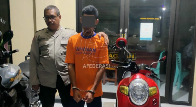 Apes! Pencuri di Kediri Ditangkap Saat Ambil Motornya yang Tertinggal di TKP