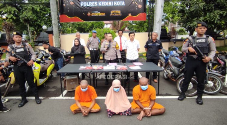 30 Kali Beraksi, Pasutri Pelaku Curanmor di Kediri Diringkus Polisi