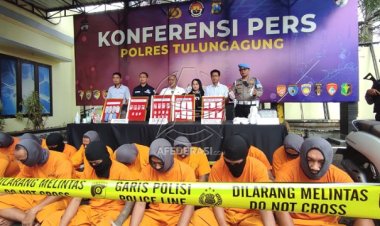 22 Budak Narkoba Dijebloskan ke Jeruji Besi Polres Tulungagung