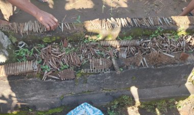 Ratusan Butir Amunisi Senjata Api Ditemukan di Area Pemakaman