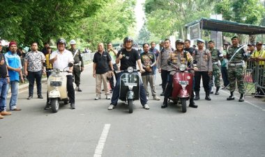 Drag Bike Trophy Dandim 0208 Dibuka dengan Test Drive Vespa