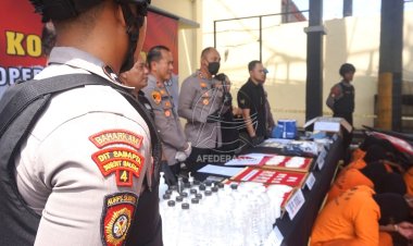 2 Pekan Operasi Pekat Semeru 2023 Polres Tulungagung Ungkap 189 Kasus, Miras Mendominasi