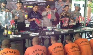 Operasi Pekat Semeru, Polres Trenggalek Ungkap Belasan Kasus dan Amankan Puluhan Tersangka