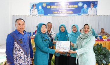 Tim Evaluasi TP PKK Sumut Kunjungi Desa Rahuning, Ini yang Dilakukan