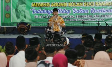Bupati Trenggalek Hadiri Megeng Agung Bulan Suci Ramadan