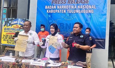Tiga Pengedar Narkotika Diringkus, Sinergitas BNNK dan Satreskoba Tulungagung