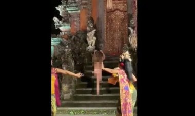Viral Bule Telanjang Terobos Masuk Pura Bali, Sungguh Keterlaluan Sih