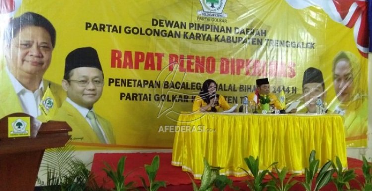 DPD Golkar Trenggalek Gelar Rapat Pleno Diperluas Penetapan Bacaleg