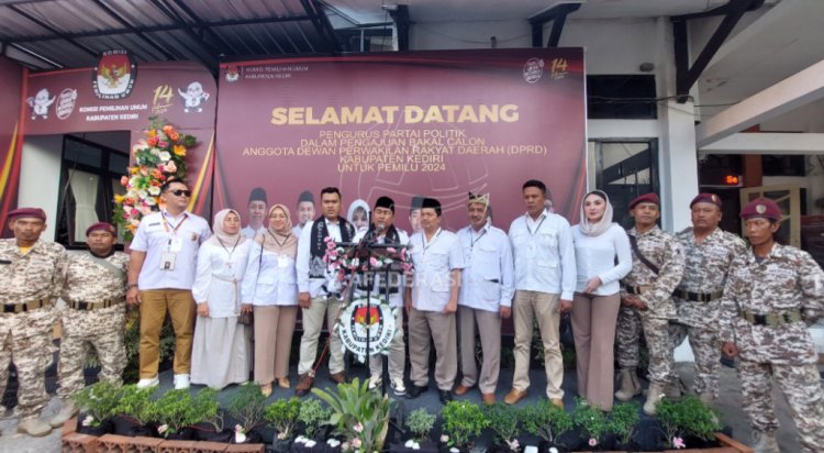 Daftarkan 50 Bacaleg, Partai Gerindra Kabupaten Kediri Optimis Rebut 8 Kursi