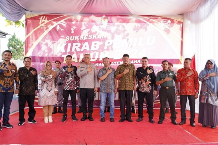 KPU Asahan Deklarasi Pemilu Berintegritas dan Kirab Pemilu, Ini Pesan Staf Ahli Pemkab