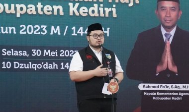Bupati Kediri Mas Dhito Berangkatkan Ribuan Calon Jamaah Haji