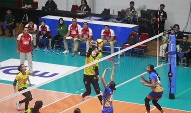 AVC Challenge Cup 2023: Timnas Voli Putri Indonesia Kunci Juara Group Usai Gilas India 3 - 0