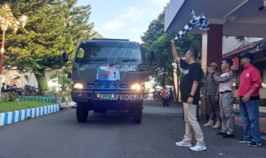 Pesan Ketua KONI Kabupaten Kediri Saat Berangkatkan Atlet Puslatkab ke Magetan