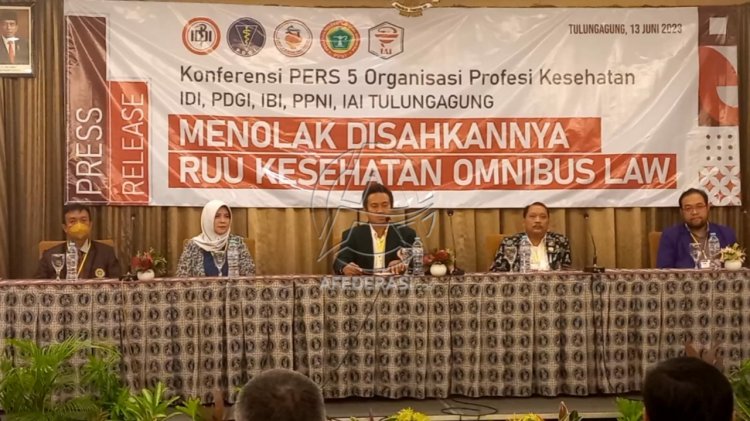 Lima Organisasi Profesi Kesehatan Tulungagung, Tolak Tegas RUU Kesehatan Omnibus Law