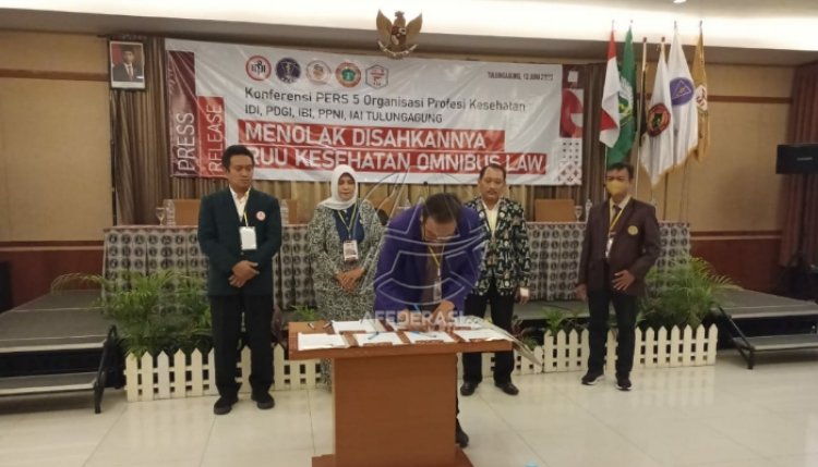 Lima Organisasi Profesi Kesehatan Tulungagung, Tolak Tegas RUU Kesehatan Omnibus Law