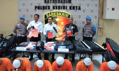 Periode Bulan Juli Polres Kediri Kota Ungkap 6 Kasus dengan 10 Tersangka Berhasil Diamankan