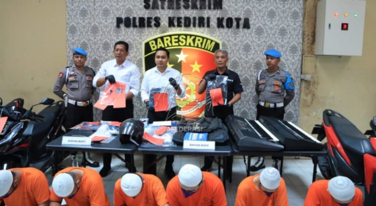 Periode Bulan Juli Polres Kediri Kota Ungkap 6 Kasus dengan 10 Tersangka Berhasil Diamankan
