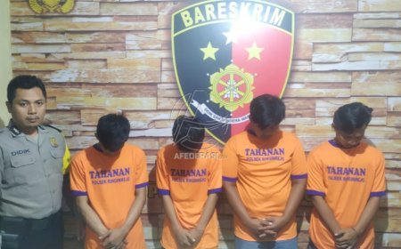 Polisi Amankan Empat Pelaku Pengeroyokan Penabuh Kenong Kuda Lumping di Kediri