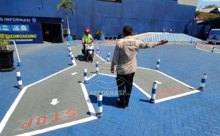 Persentase Keberhasilan Ujian Praktek Pemohon SIM C di Satpas Polres Tulungagung Tembus 80 Persen