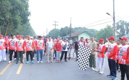 Bupati Asahan Berangkatkan Peserta Gerak Jalan Santai