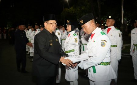 Bupati Maryoto Kukuhkan 83 Paskibraka Tulungagung