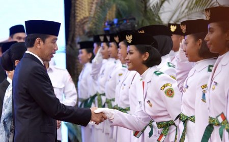 Presiden Jokowi Kukuhkan 76 Anggota Paskibraka Tahun 2023