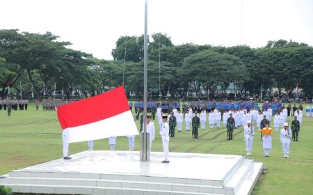 Dinas Kominfo Asahan Gelar Upacara HUT RI, Syamsuddin: Terapkan Prinsip 3T