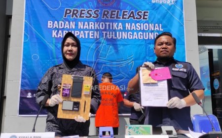 Belum Genap Satu Tahun Bebas Dari Lapas, Residivis Kasus Narkotika Kembali Dibekuk BNN Tulungagung