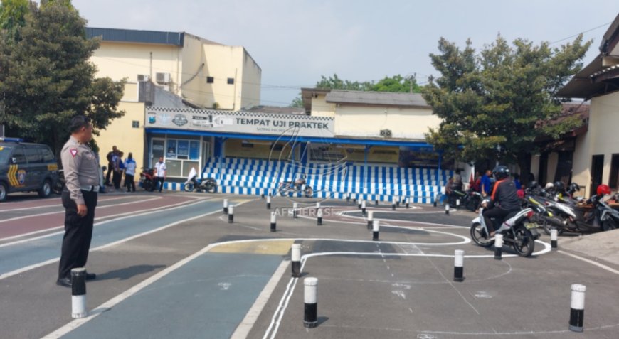 Polres Kediri Tak Lagi Gunakan Lintasan 8, Ujian Praktik SIM C Sudah Ganti Huruf 'S'