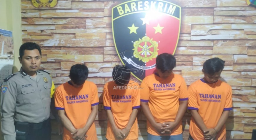 Polisi Amankan Empat Pelaku Pengeroyokan Penabuh Kenong Kuda Lumping di Kediri