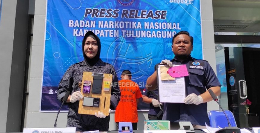 Belum Genap Satu Tahun Bebas Dari Lapas, Residivis Kasus Narkotika Kembali Dibekuk BNN Tulungagung