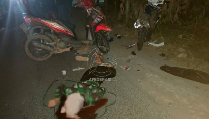 Dua Motor Terlibat Kecelakaan, Satu Korban Tewas di Lokasi Kejadian