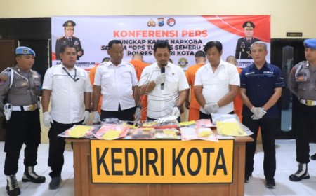 Operasi Tumpas Narkoba Semeru 2023, Polres Kediri Kota Ringkus 8 Tersangka