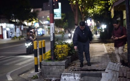 Mas Dhito Instruksikan Pengecekan Beton Penutup Gorong-Goron